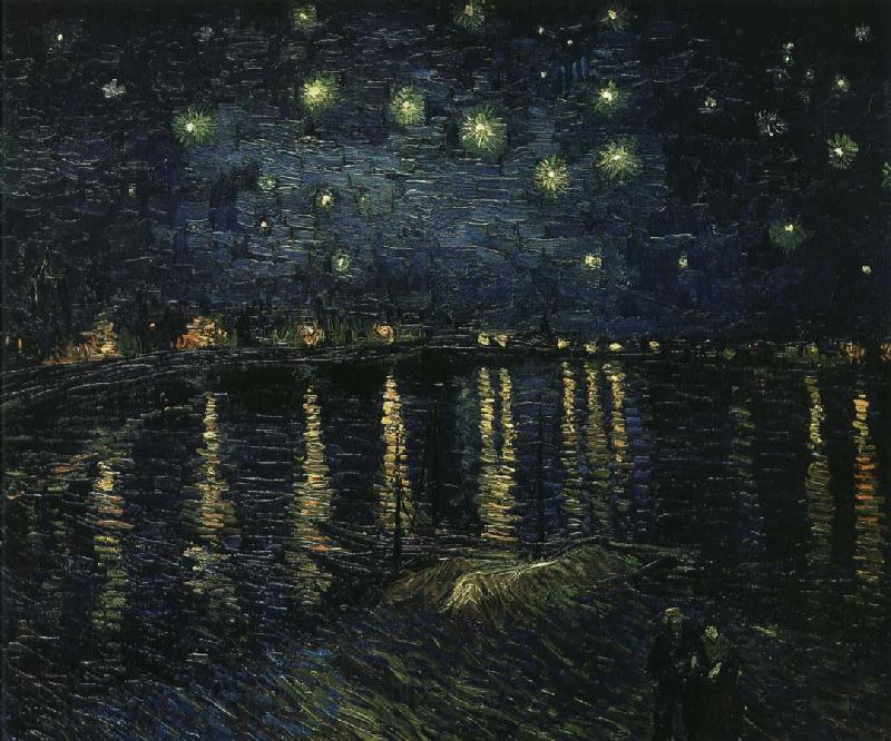 Vincent Van Gogh stjarnklar natt over rhone